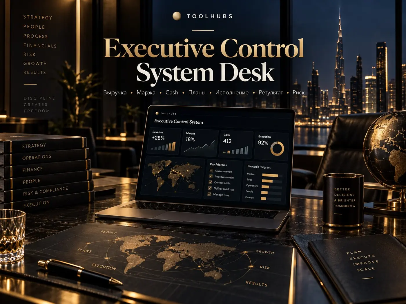 Executive Strategy OS — цели, KPI, исполнение