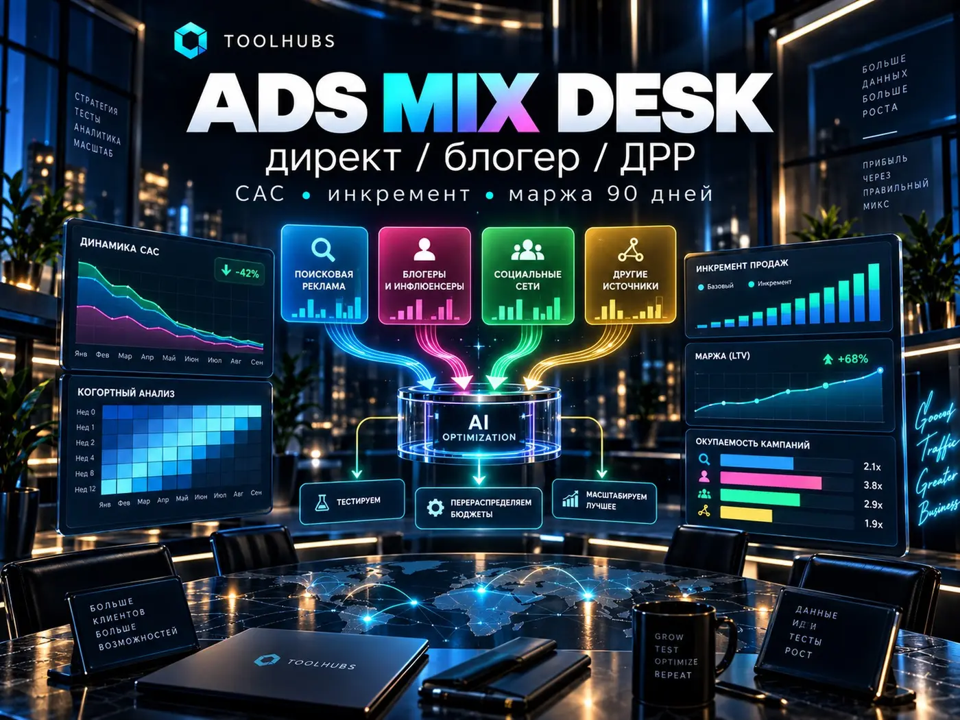 Ads Mix Desk — Директ, блогер, ДРР