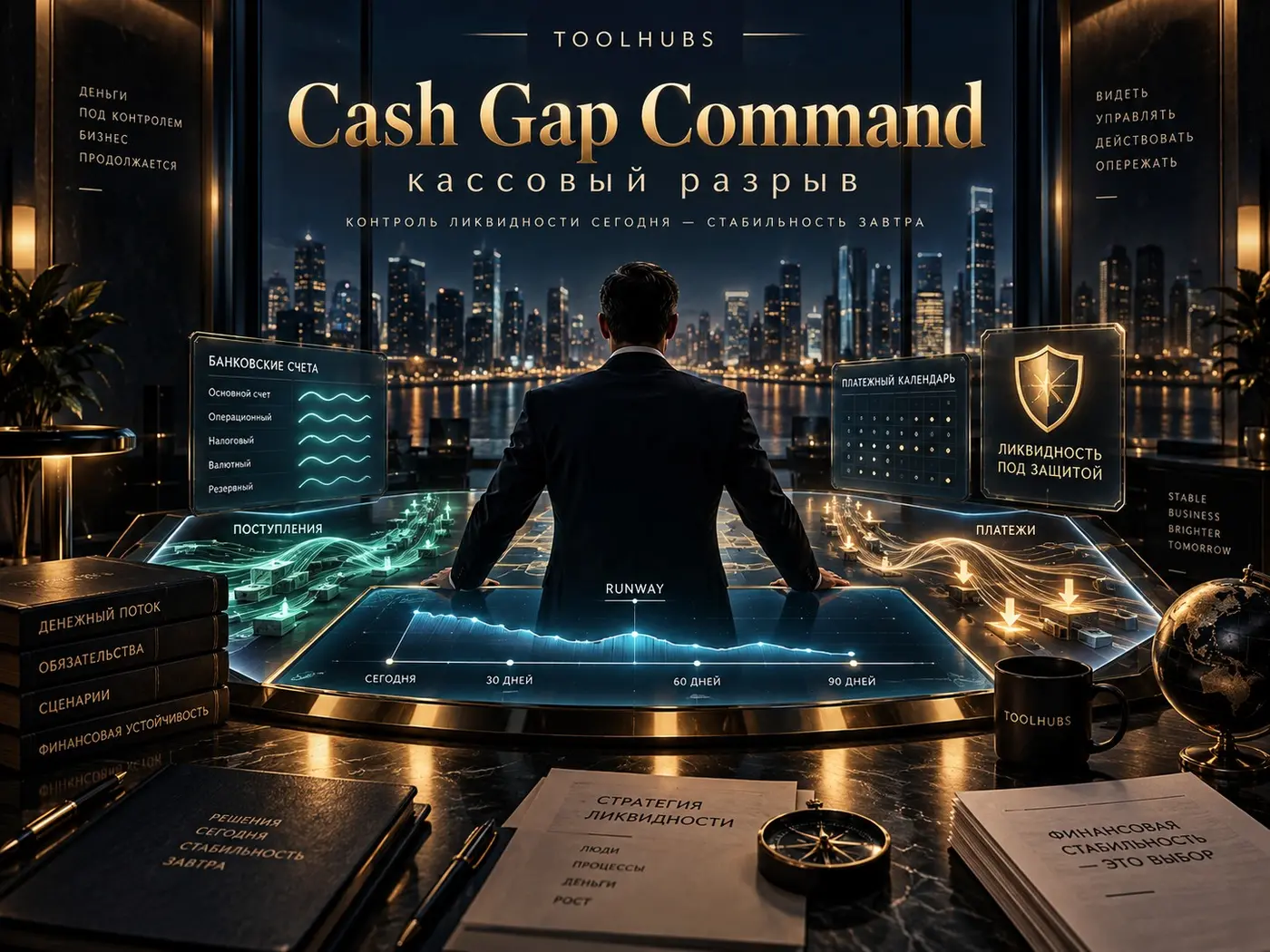 Cash Gap Command — прибыль есть, касса пустая