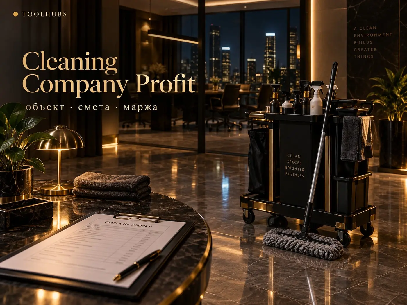 Cleaning Company Profit — объекты, бригады, контракт