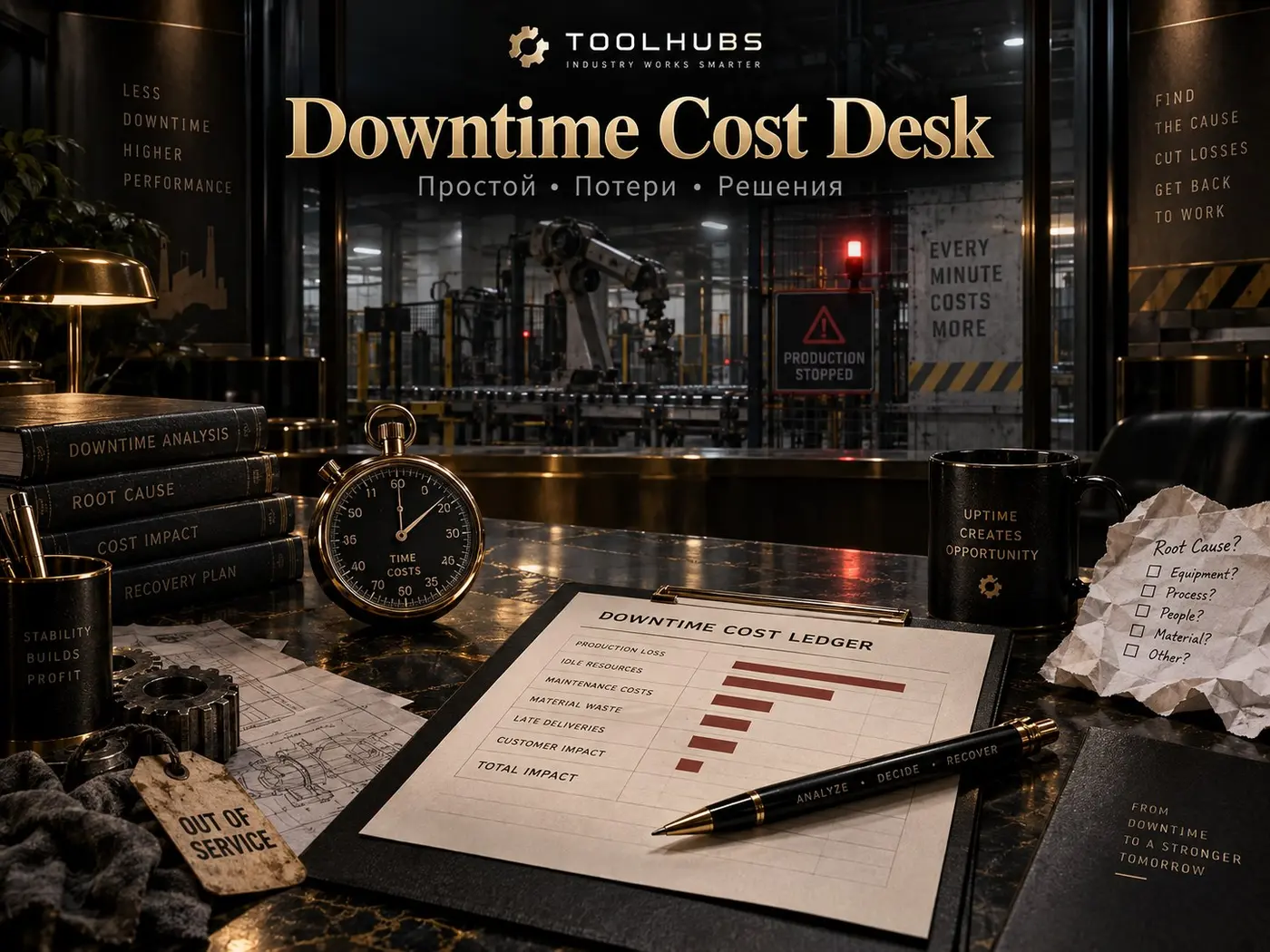Downtime Cost Desk — цена часа простоя
