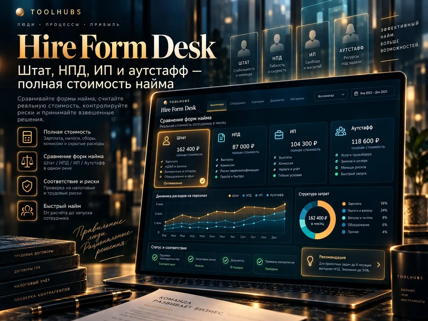 Hire Form Desk — штат / НПД / ИП / аутстафф