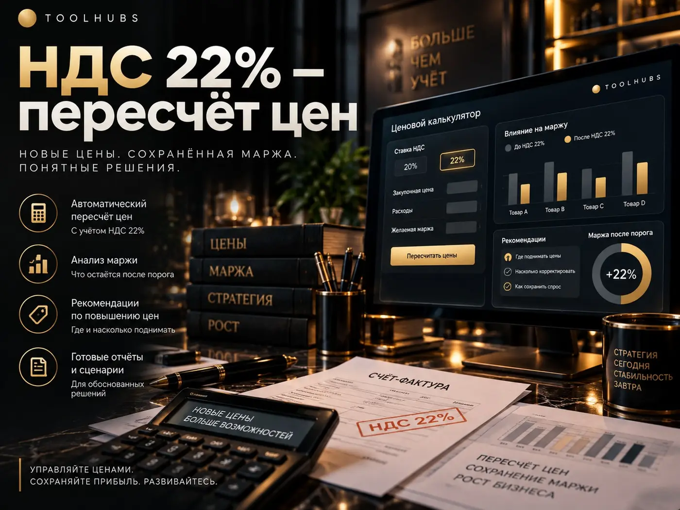 VAT 22 Price Rebuild — пересчёт цен после НДС 22%